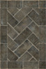 Williamsburg Herringbone Brick Blacksmiths Hammer - vinyl floor cloth sizes 20x30, 24x36