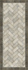 Williamsburg Herringbone brick The Silversmith - vinyl floor cloth size 36x90