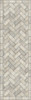 Williamsburg Herringbone Brick Grand Illumination - vinyl floor cloth size 36x115