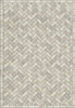 Williamsburg Herringbone Brick Grand Illumination - vinyl floor cloth size 96x140