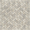 Williamsburg Herringbone Brick Grand Illumination - vinyl floor cloth size 60x60