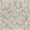 Williamsburg Herringbone Brick Grand Illumination - vinyl floor cloth size72x72