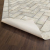 Williamsburg Herringbone Brick Grand Illumination - vinyl floor cloth underside 