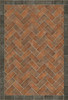 Williamsburg Herringbone Brick Capitol Landing - vinyl floor cloth size 52x76