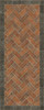 Williamsburg Herringbone Brick Capitol Landing - vinyl floor cloth size 36x90