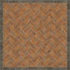 Herringbone Brick Capitol Landing - vinyl floor cloth size 84x84