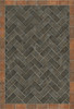 Williamsburg Herringbone Brick The Powder Horn - vinyl floor cloth size 52x76