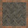 Williamsburg Herringbone Brick The Powder Horn - vinyl floor cloth size 48x48
