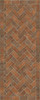 Williamsburg Herringbone Brick Trip to the Market Square - vinyl floor cloth size 36x90