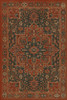 Camelot Mordred - vinyl floor cloth sizes 20x30, 24x36, 30x44, 38x56  (slightly different border than the bigger sizes)
