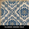 Williamsburg Bookbinder Miller - vinyl floor cloth swatch sample