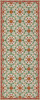 Whig Rose Contemplation - vinyl floor cloth sizes 30x75, 36x90