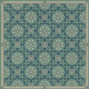 Whig Rose Life is a Journey - vinyl floor cloth sizes 84x84, 96x96, 120x120