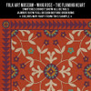 Whig Rose The Flaming Heart - vinyl floor cloth 5"x5" swatch