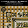 Soldiers Quilt Wisdom and Truth - vinyl floor cloth 5"x5" swatch
