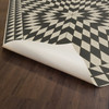 Sunburst Of Night and Light - vinyl floor cloth underside 