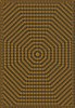 Sunburst Swinging Lamps at Night - vinyl floor cloth sizes 96x140, 120x175