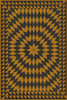 Sunburst Swinging Lamps at Night - vinyl floor cloth sizes 20x30, 24x36, 30x44, 38x56