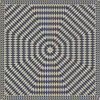 Sunburst Wide Across the Lakes - vinyl floor cloth 84x84