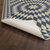 Sunburst Wide Across the Lakes - vinyl floor cloth underside 