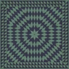 Sunburst Winter in the Shade - vinyl floor cloth sizes 36x36, 48x48