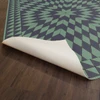 Sunburst Winter in the Shade - vinyl floor cloth underside 