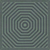 Sunburst Winter in the Shade - vinyl floor cloth 84x84