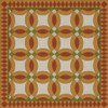 Wedding Ring Leonora - vinyl floor cloth 36x36