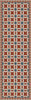 Wedding Ring Ramona - vinyl floor cloth sizes 24x77, 30x96, 26x83, 36x115