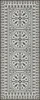 Embroidery To the Moon - vinyl floor cloth sizes 30x75, 36x90