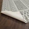 Embroidery To the Moon - vinyl floor cloth underside 