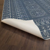 Embroidery Waning Moon - vinyl floor cloth underside 