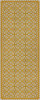 Floral Quilt Autumn Moonlight - vinyl floor cloth sizes 30x75, 36x90