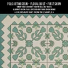 Floral Quilt First Snow - vinyl floor cloth  5"x5" swatch