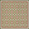 Floral Quilt Flowers in the Mirror - vinyl floor cloth sizes 36x36, 48x48