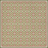 Floral Quilt Flowers in the Mirror - vinyl floor cloth 84x84