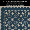 Floral Quilt Spring Rain - vinyl floor cloth 5"x5" swatch