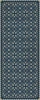 Floral Quilt Spring Rain - vinyl floor cloth sizes 30x75, 36x90