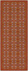 Floral Quilt This Old Village - vinyl floor cloth sizes 30x75, 36x90