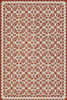 Floral Quilt This Old Village - vinyl floor cloth sizes 20x30, 24x36, 30x44, 38x56