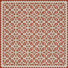 Floral Quilt This Old Village - vinyl floor cloth sizes 36x36, 48x48