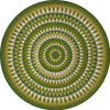 Bulls Eye Forever Outward - vinyl floor cloth, image for all sizes 