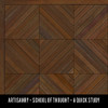 School of Thought A Quick Study - vinyl floor cloth 5"x5" swatch