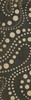 Classic Pattern 12 Black Hole - vinyl floor cloth sizes 26x83, 36x115