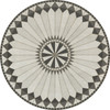 Pattern 84 Charleston round - vinyl floor cloth, all round sizes 