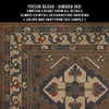 Hamadan Hadi - vinyl floor cloth 5"x5" swatch