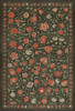 Williamsburg Antique Floral Where You Go I Will Go - vinyl floor cloth size 38x56