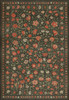 Williamsburg Antique Floral Where You Go I Will Go - vinyl floor cloth sizes 52x76, 70x102, 84x120