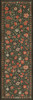 Williamsburg Antique Floral Where You Go I Will Go - vinyl floor cloth sizes 24x77, 30x96, 36x115