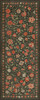 Williamsburg Antique Floral Where You Go I Will Go - vinyl floor cloth sizes 30x75, 36x90